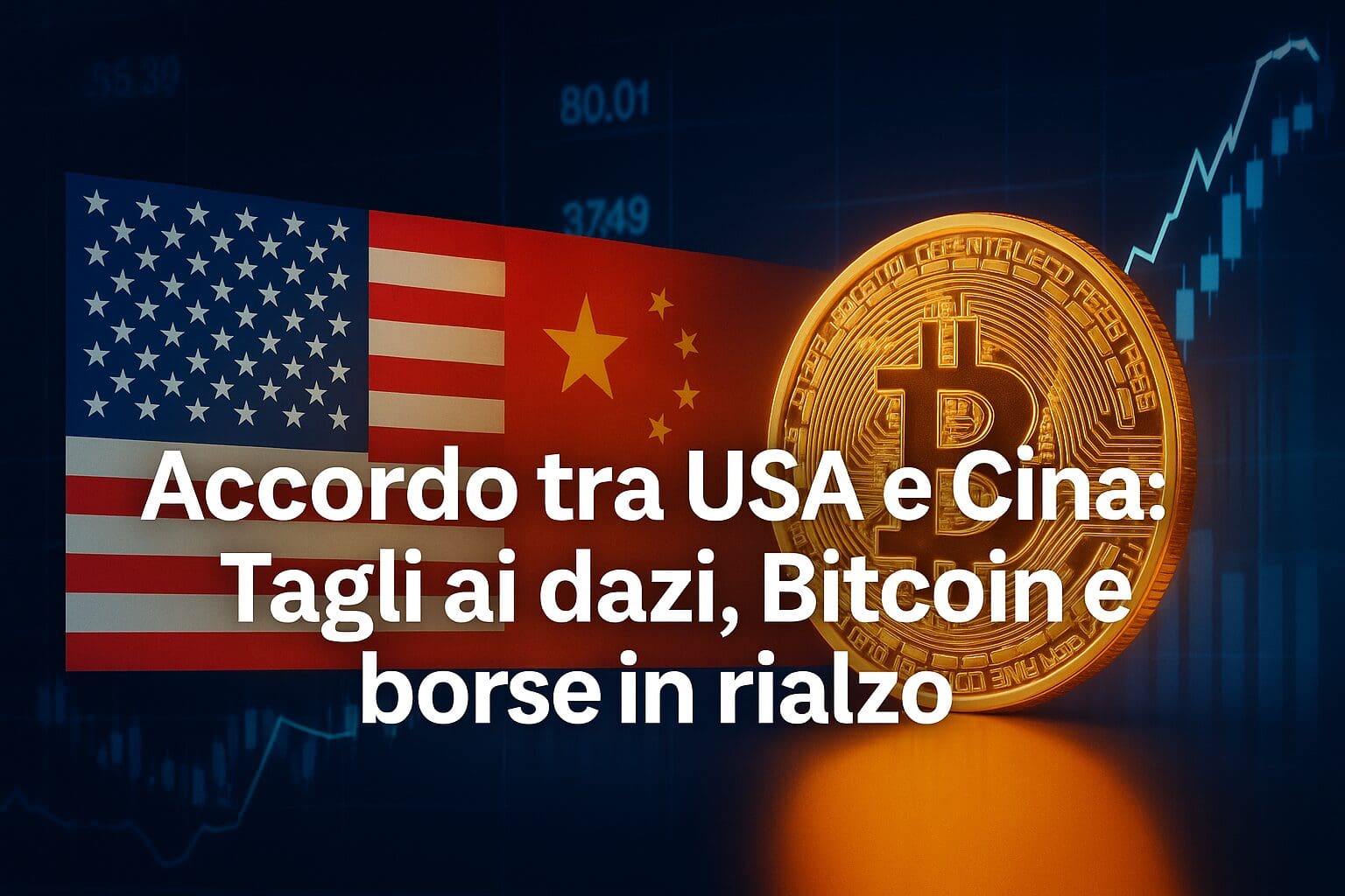 Accordo tra USA e Cina: Tagli ai dazi, Bitcoin e borse in rialzo