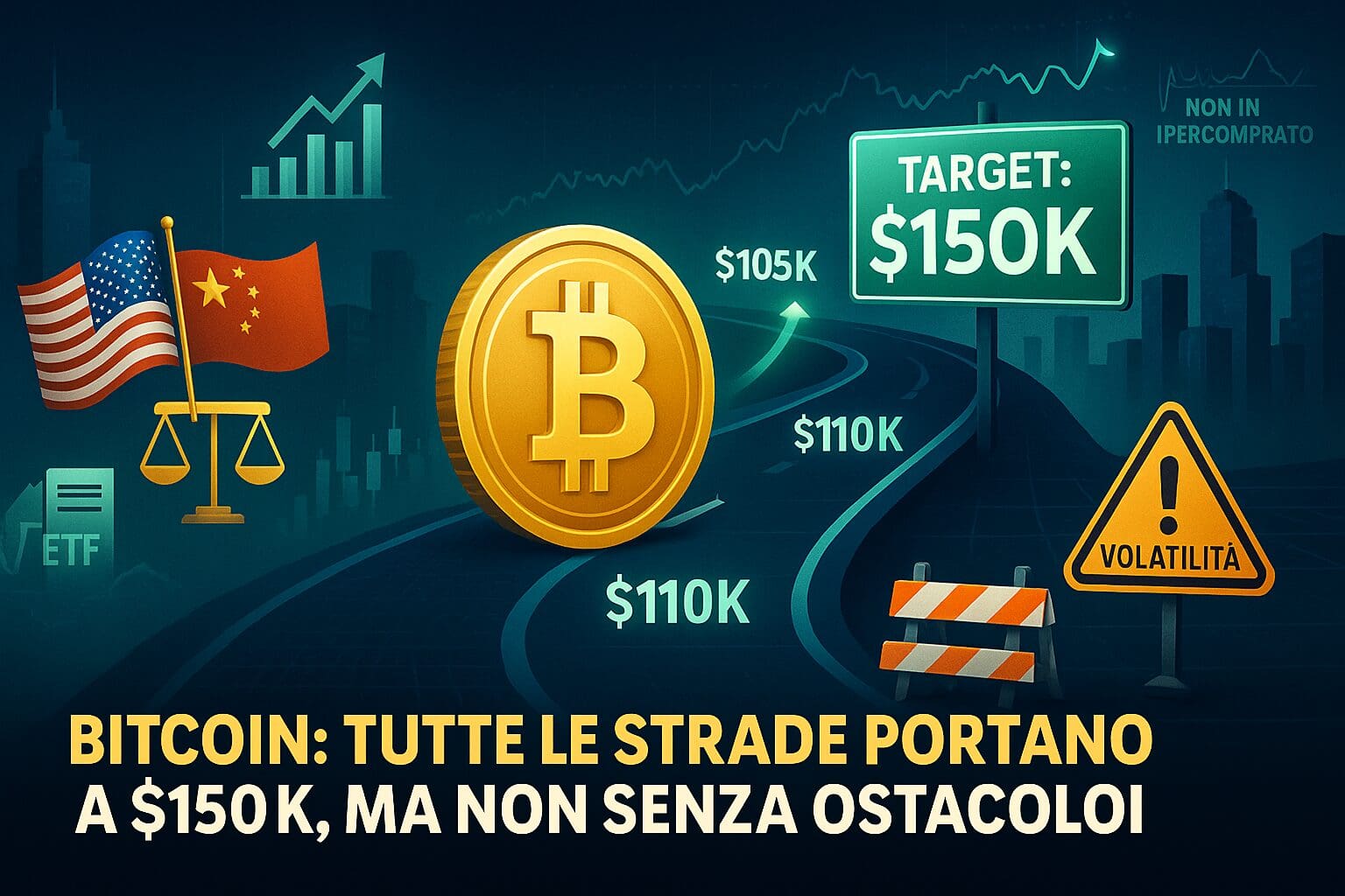 Bitcoin: tutte le strade portano a $150k, ma non senza ostacoli