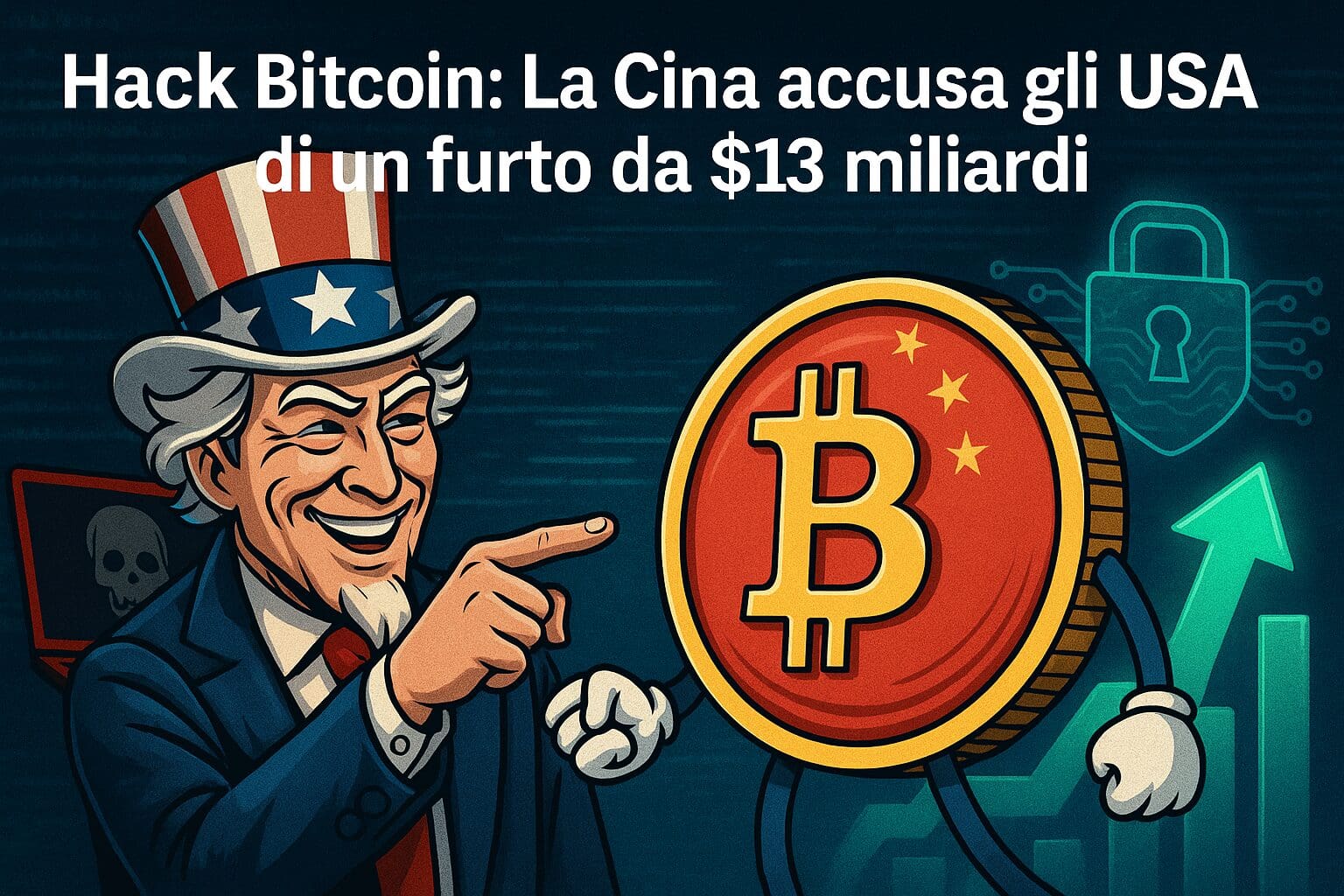 Hack Bitcoin: La Cina accusa gli USA di un furto da $13 miliardi