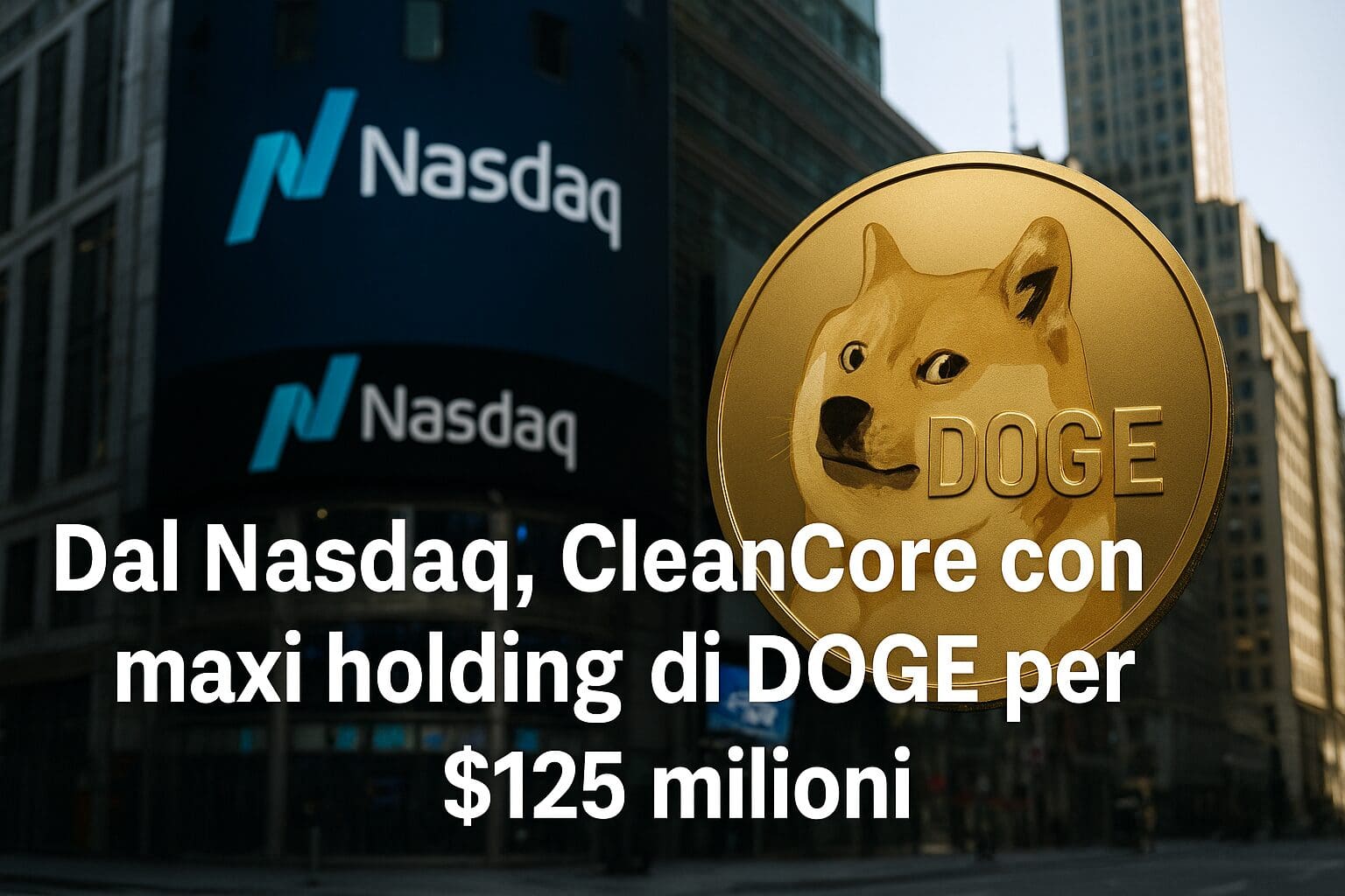 Dal Nasdaq, CleanCore con maxi holding di DOGE per $125 milioni