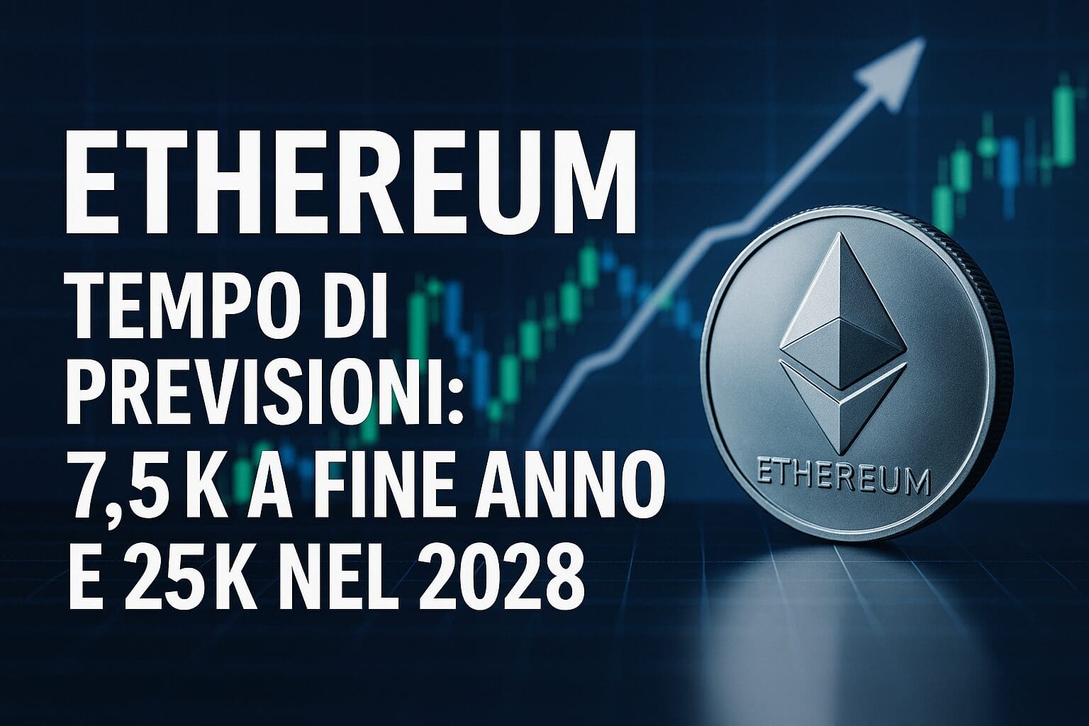 Ethereum, tempo di previsioni: $7.5k a fine anno e $25k nel 2028