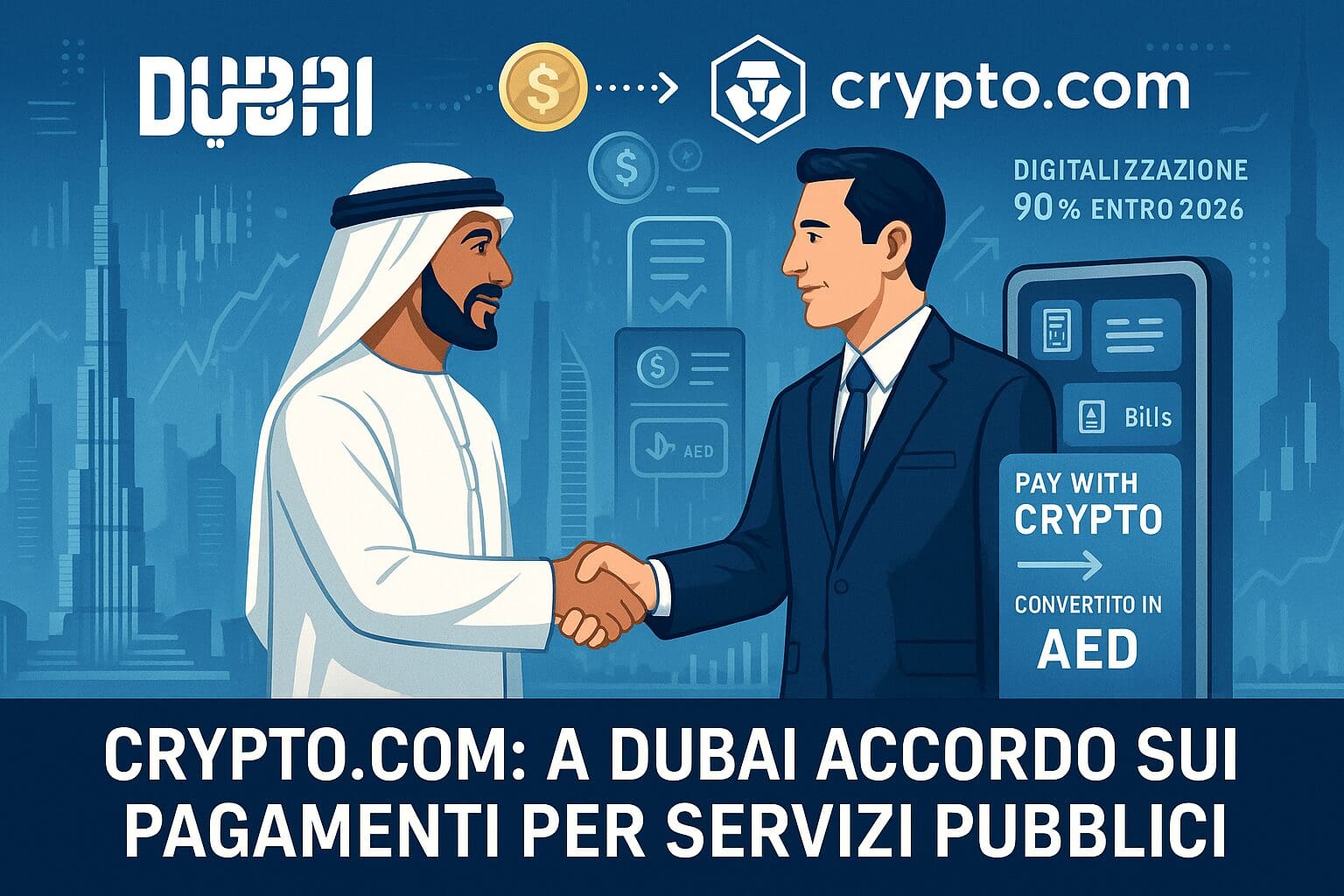 Crypto.com: a Dubai accordo sui pagamenti per servizi pubblici