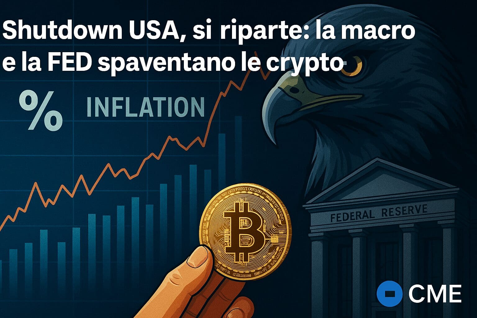 Shutdown USA, si riparte: la macro e la FED spaventano le crypto