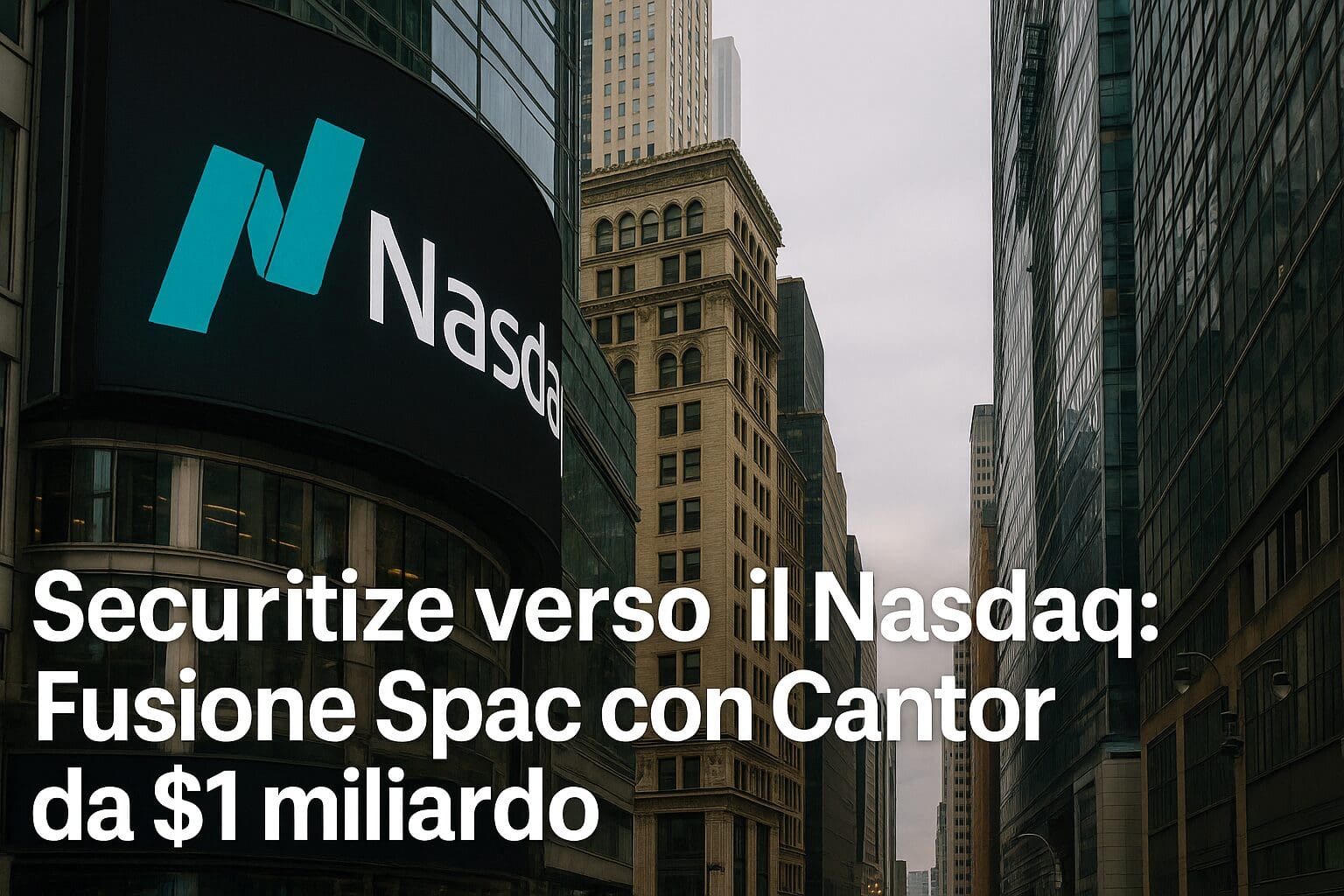 Securitize verso il Nasdaq: Fusione Spac con Cantor da $1 miliardo
