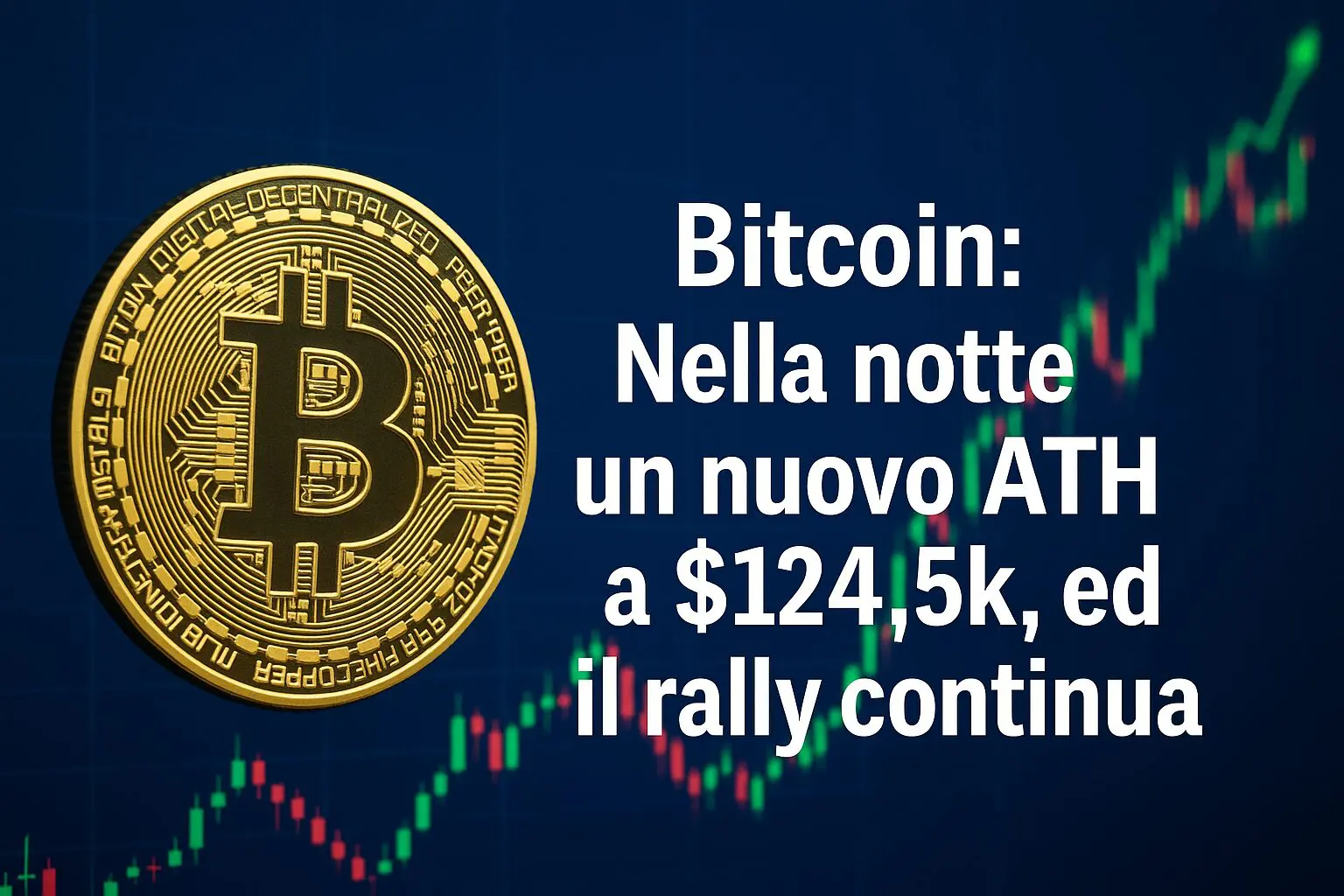 Bitcoin: Nella notte un nuovo ATH a $124.5k, ed il rally continua