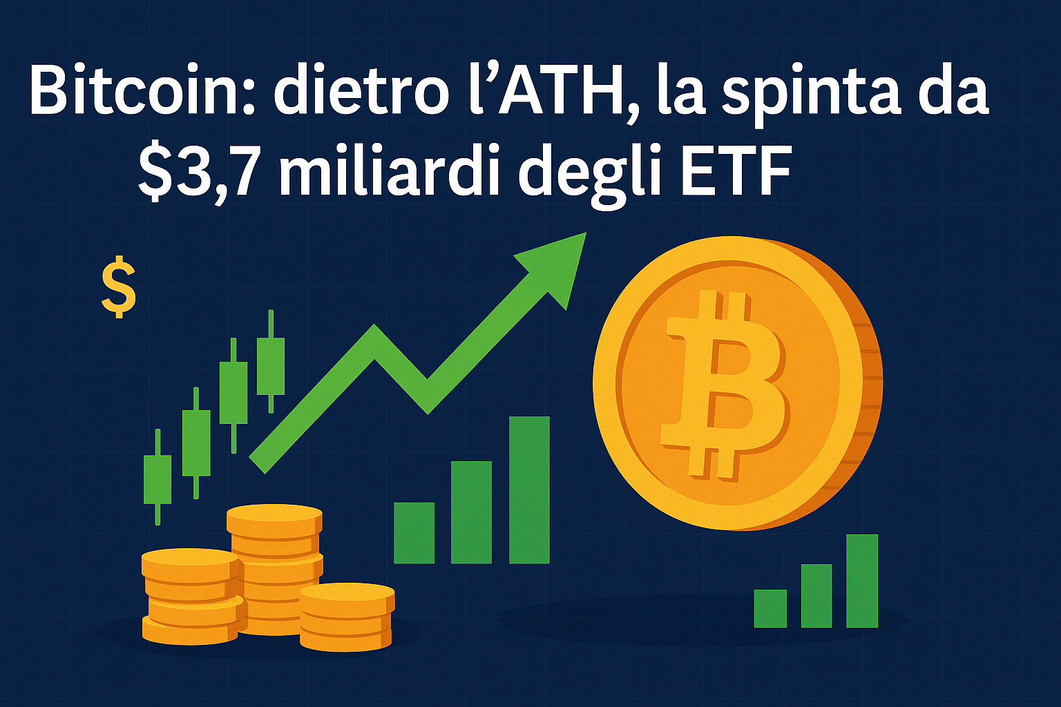 Bitcoin: dietro l’ATH, la spinta da $3,7 miliardi degli ETF