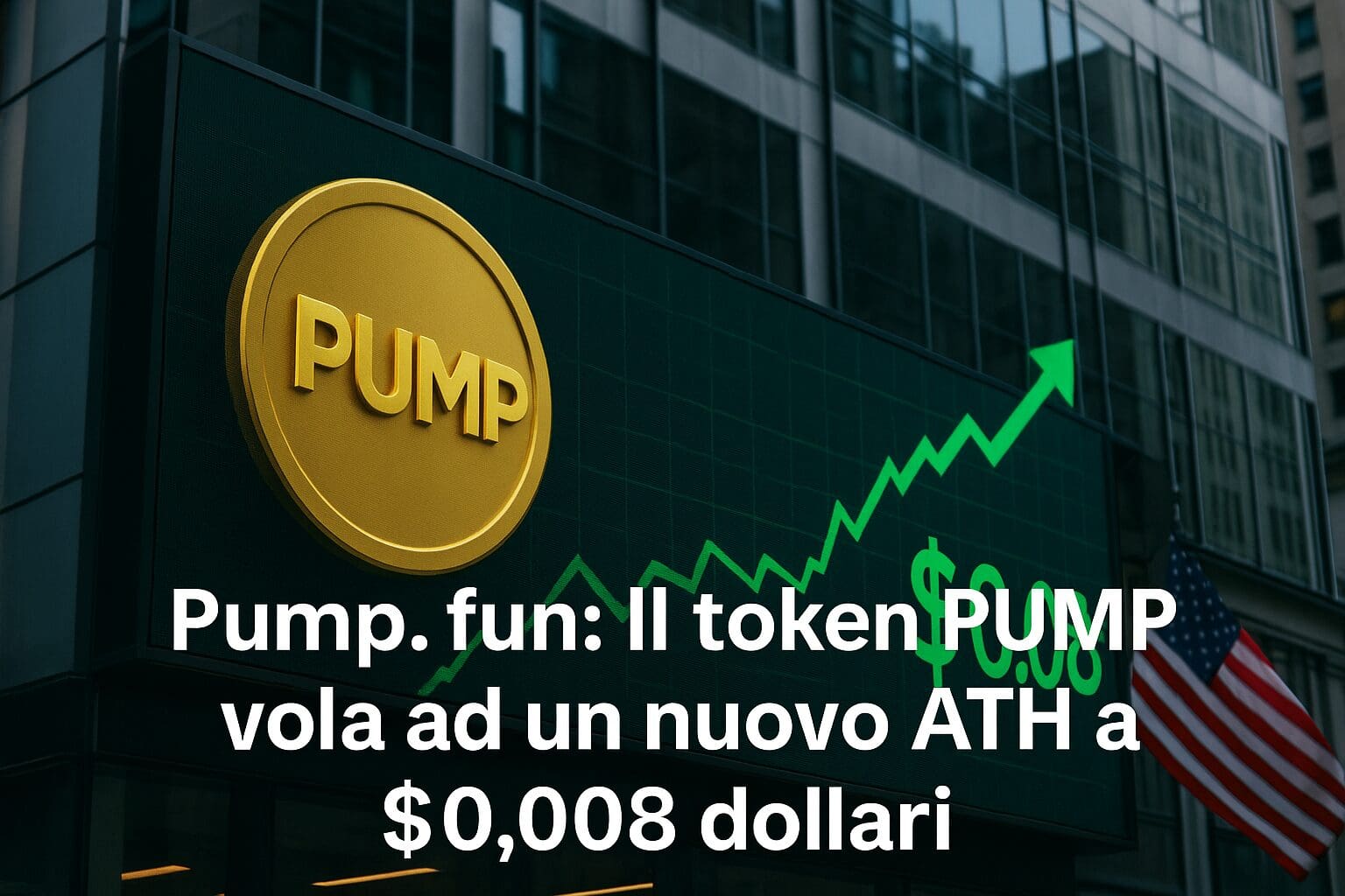 Pump.fun: Il token PUMP vola ad un nuovo ATH a $0.008 dollari