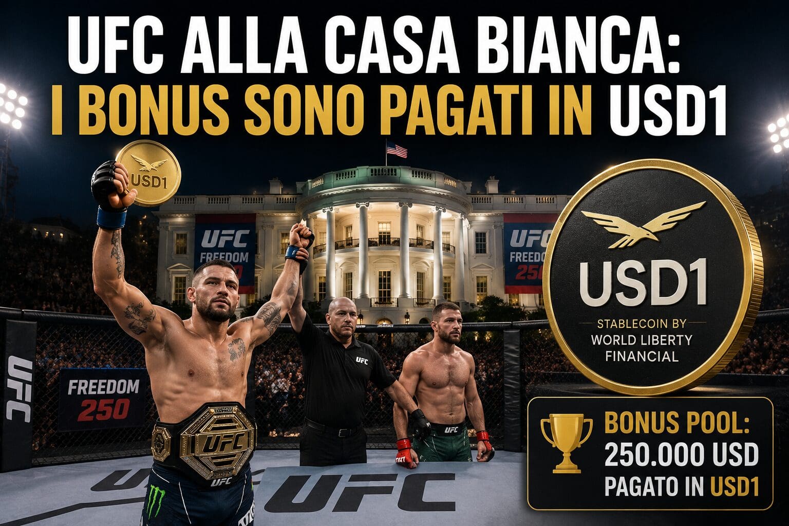 UFC alla Casa Bianca: i bonus sono pagati in USD1