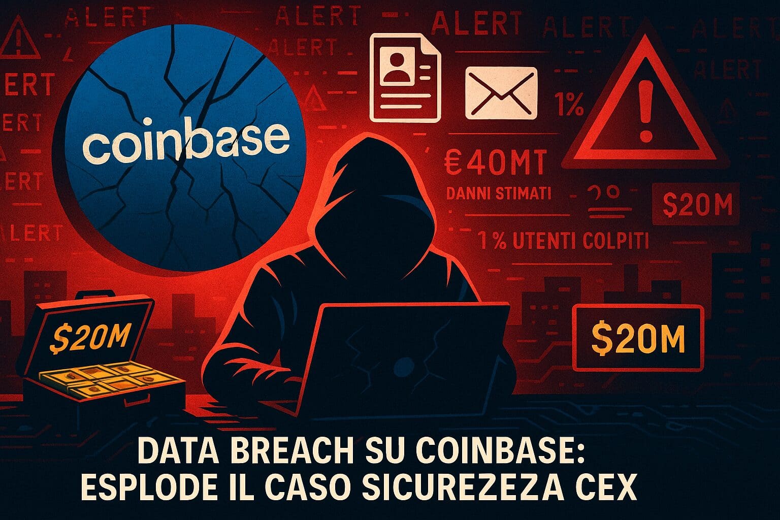Data breach per Coinbase: danni per $400 milioni