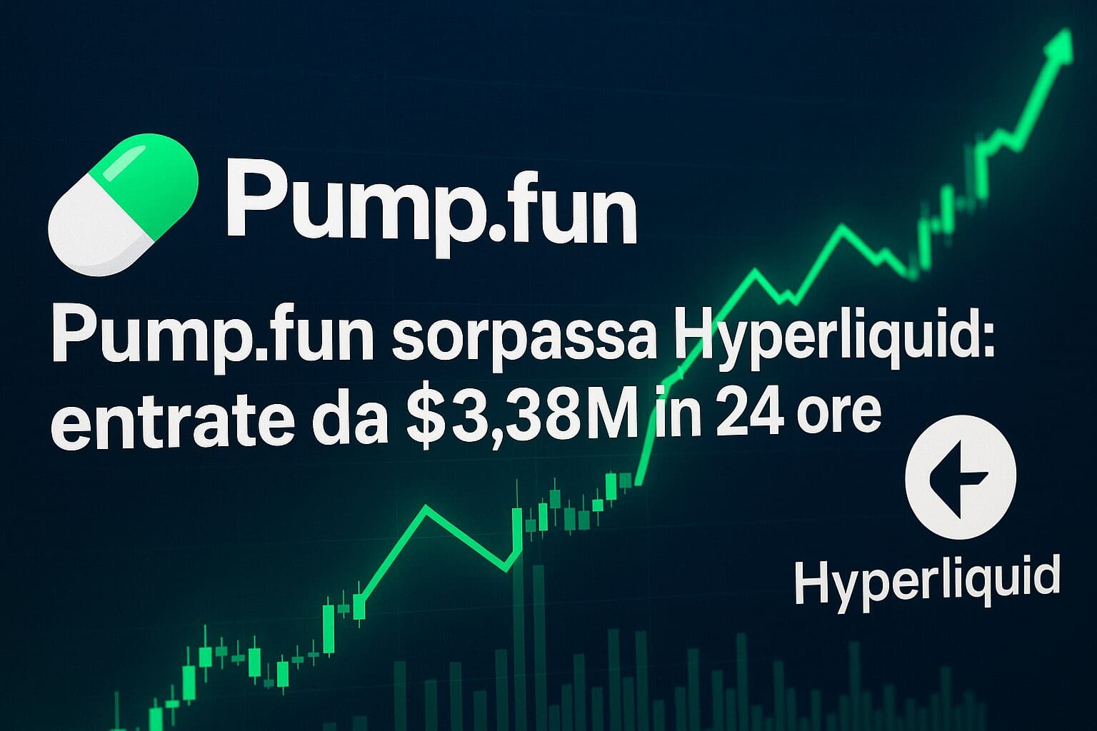 Pump.fun sorpassa Hyperliquid: entrate da $3,38M in 24 ore