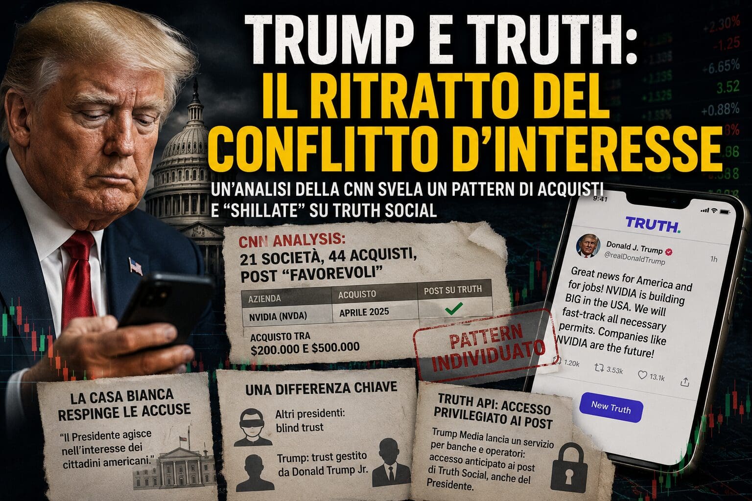 Trump e Truth: il ritratto del conflitto d’interesse