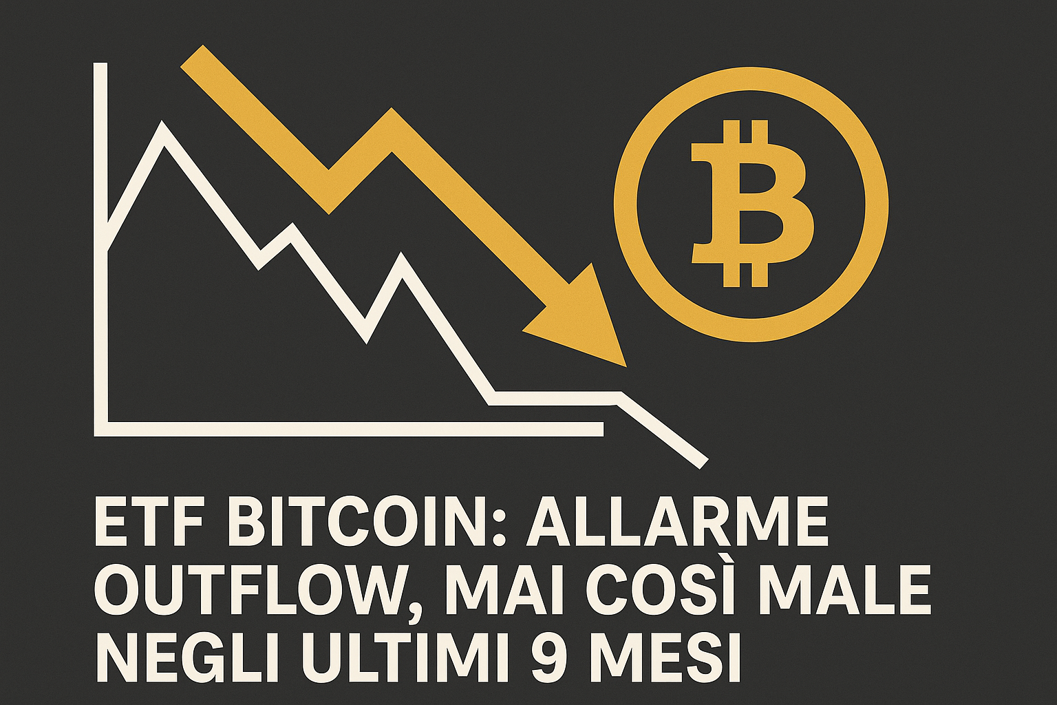 ETF Bitcoin: allarme outflow, mai così male negli ultimi 9 mesi