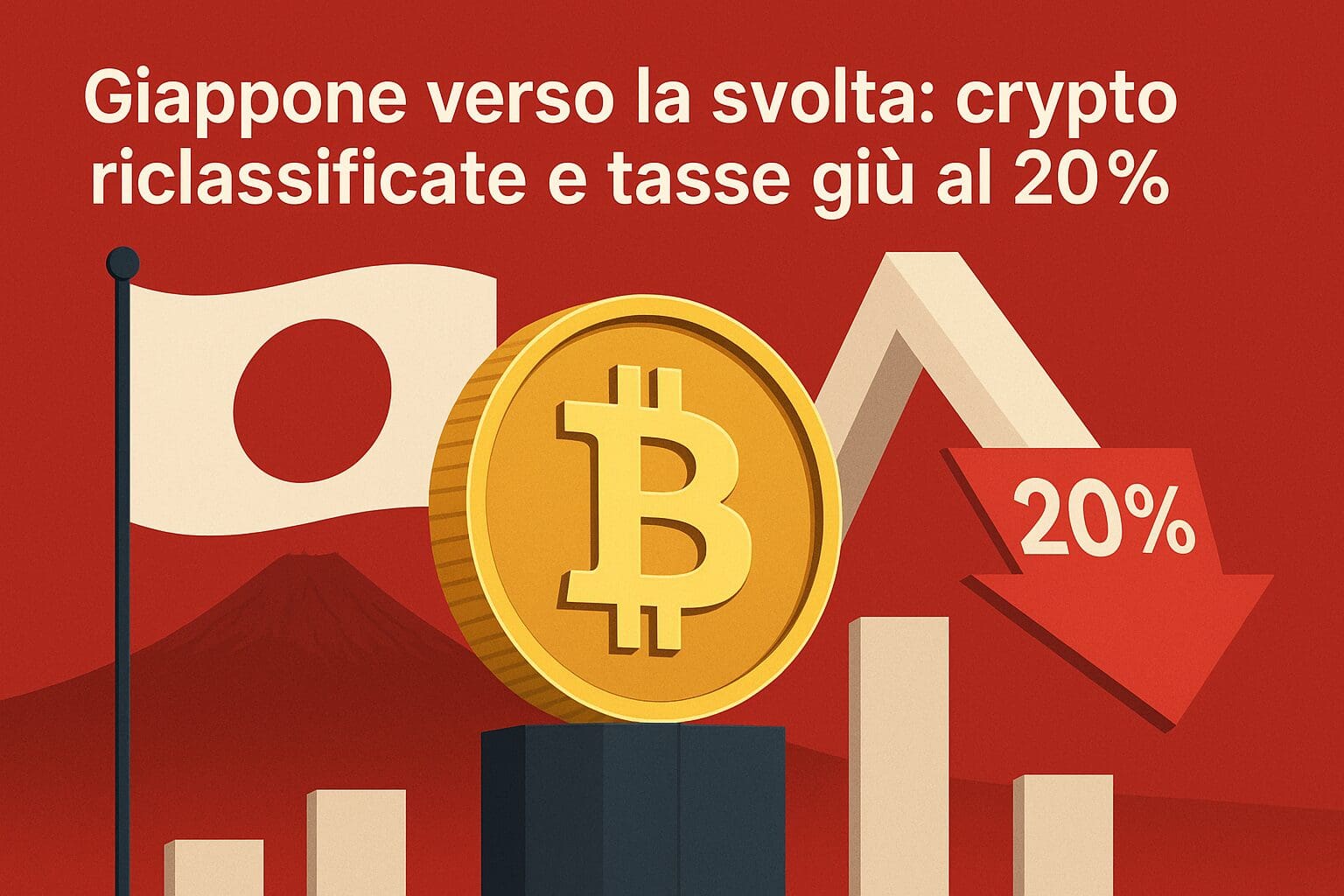 Giappone verso la svolta: crypto riclassificate e tasse giù al 20%