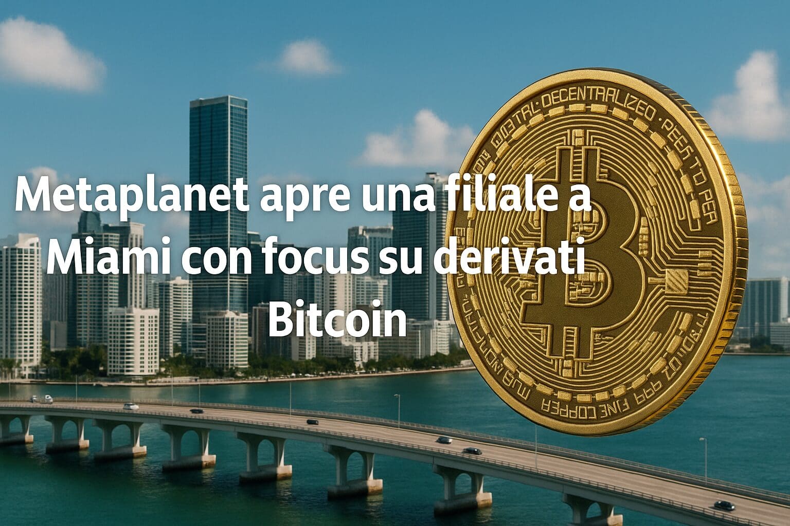 Metaplanet apre una filiale a Miami con focus su derivati Bitcoin