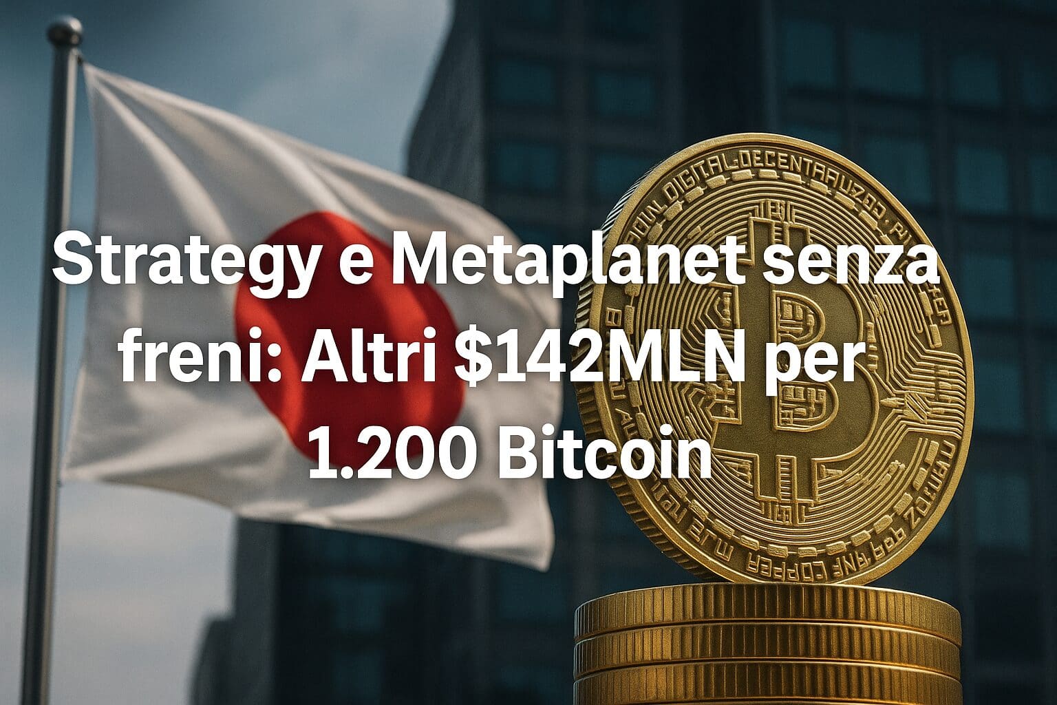Strategy e Metaplanet senza freni: Altri $142MLN per 1.200 Bitcoin