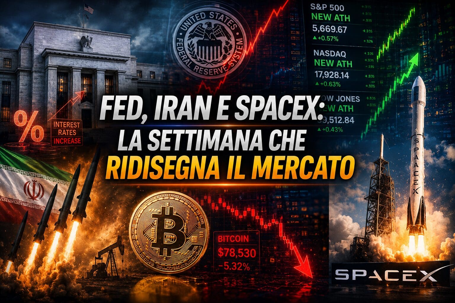Fed, Iran e SpaceX: la settimana che ridisegna il mercato