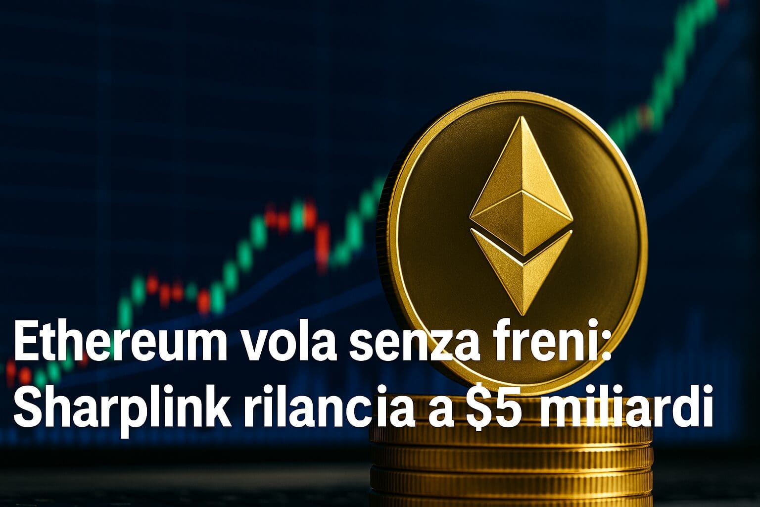 Ethereum vola senza freni: Sharplink rilancia a $5 miliardi