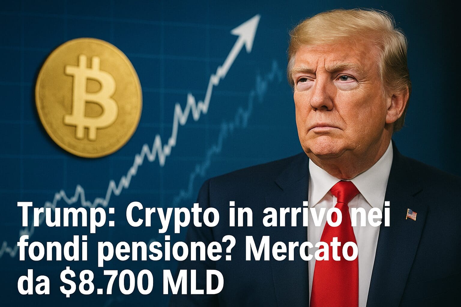 Trump: Crypto in arrivo nei fondi pensione? Mercato da $8.700 Mld