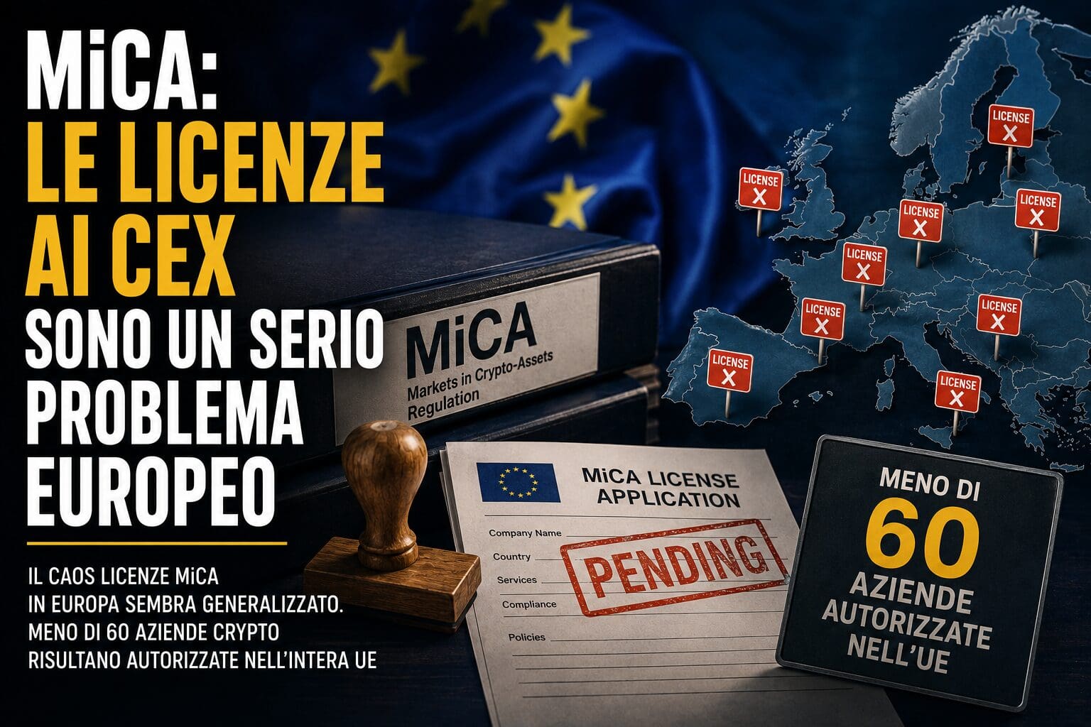 MiCA: le licenze ai cex sono un serio problema europeo