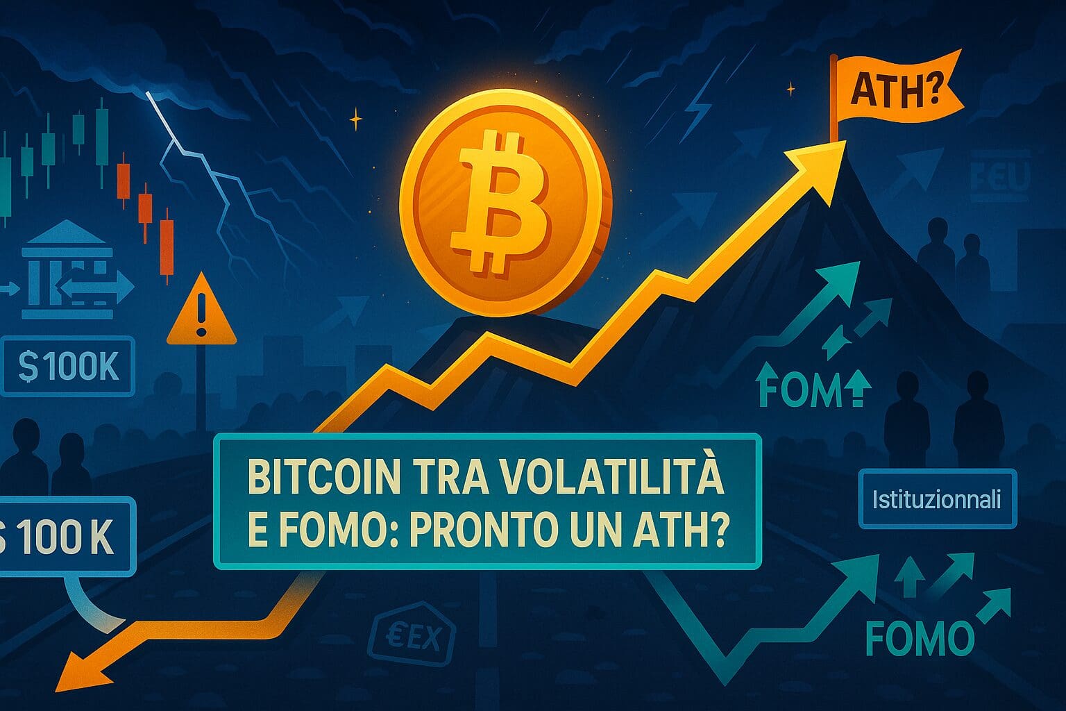 Picco di volatilità per Bitcoin. BTC è pronto a un nuovo ATH?