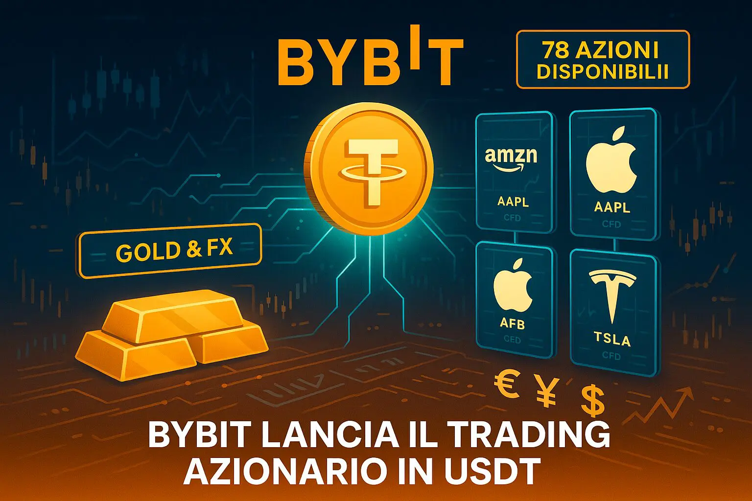 Bybit apre al trading di azioni, che seguono oro e forex