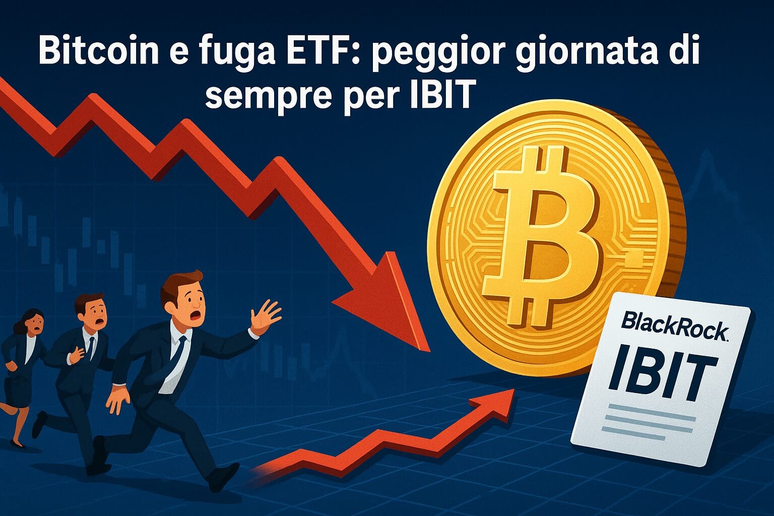 Bitcoin e fuga dagli ETF: peggior giornata di sempre per IBIT