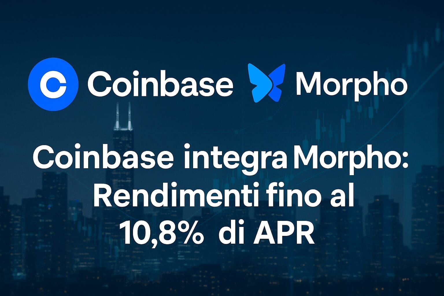 Coinbase integra Morpho: Rendimenti fino al 10.8% di APR
