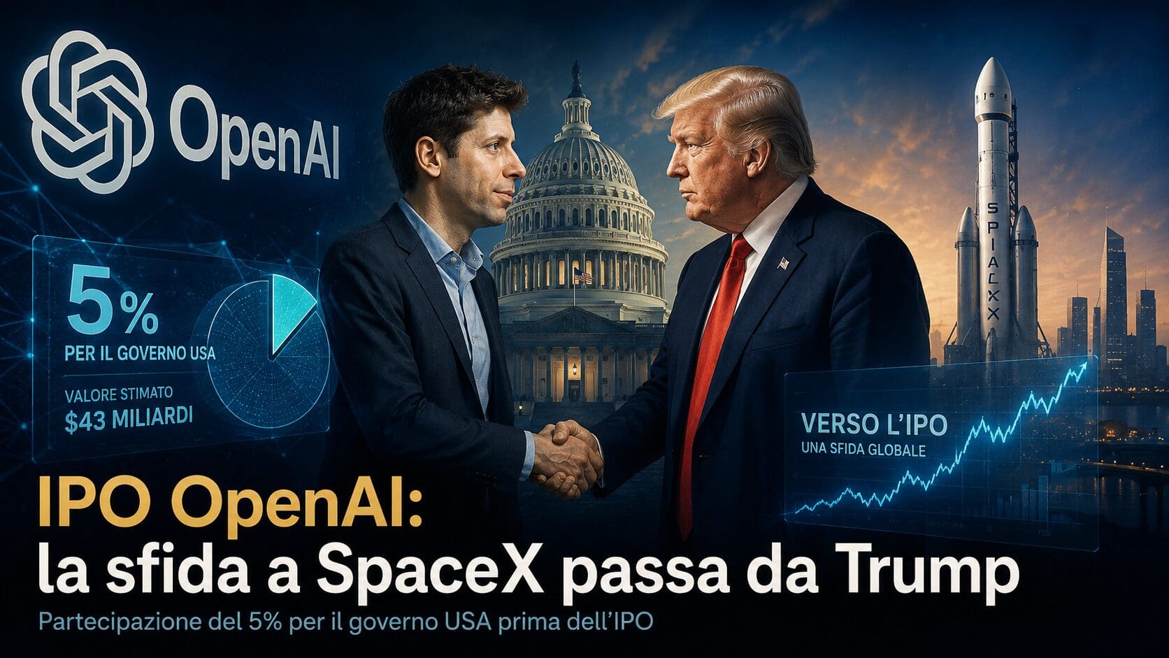 IPO OpenAI: la sfida a SpaceX passa da Trump