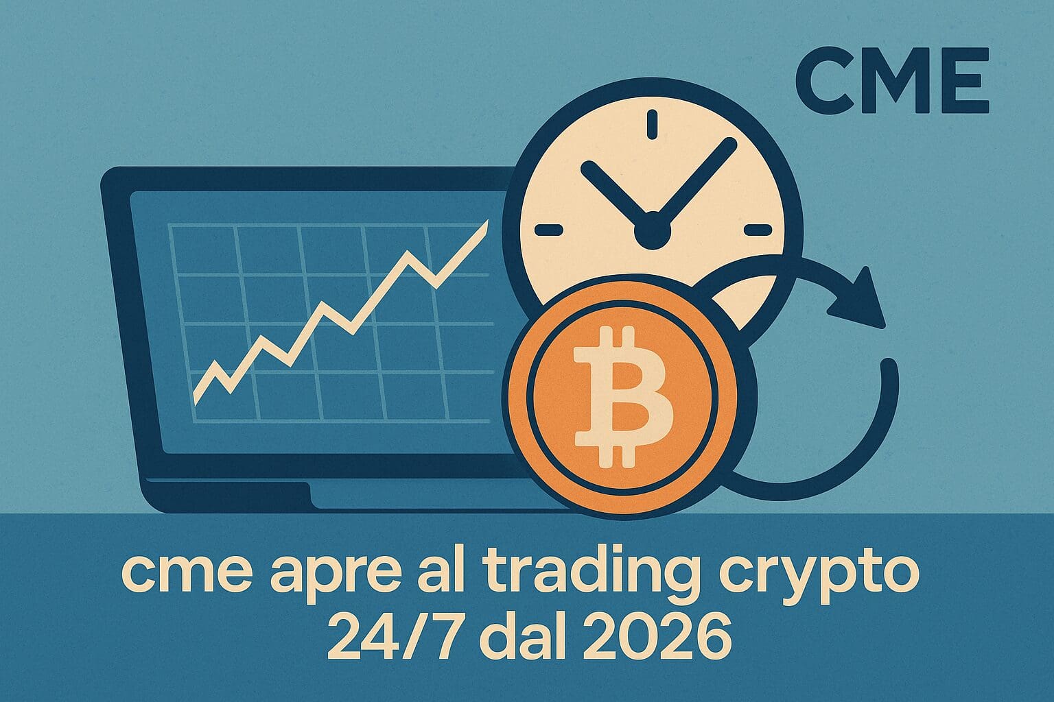 Il CME apre al trading crypto 24/7 dal 2026