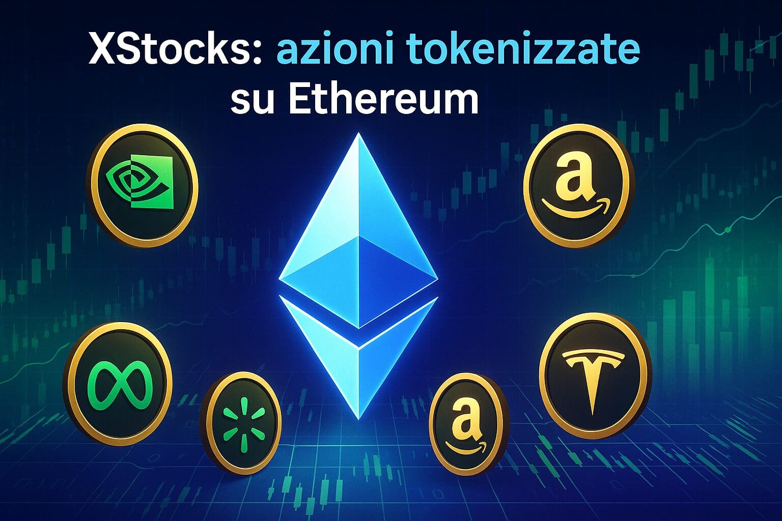 XStocks sbarca su Ethereum: tra le azioni, Nvidia e Amazon