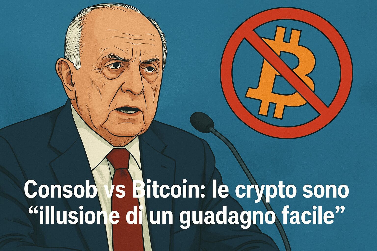 Consob vs Bitcoin: le crypto sono “illusione di un guadagno facile”