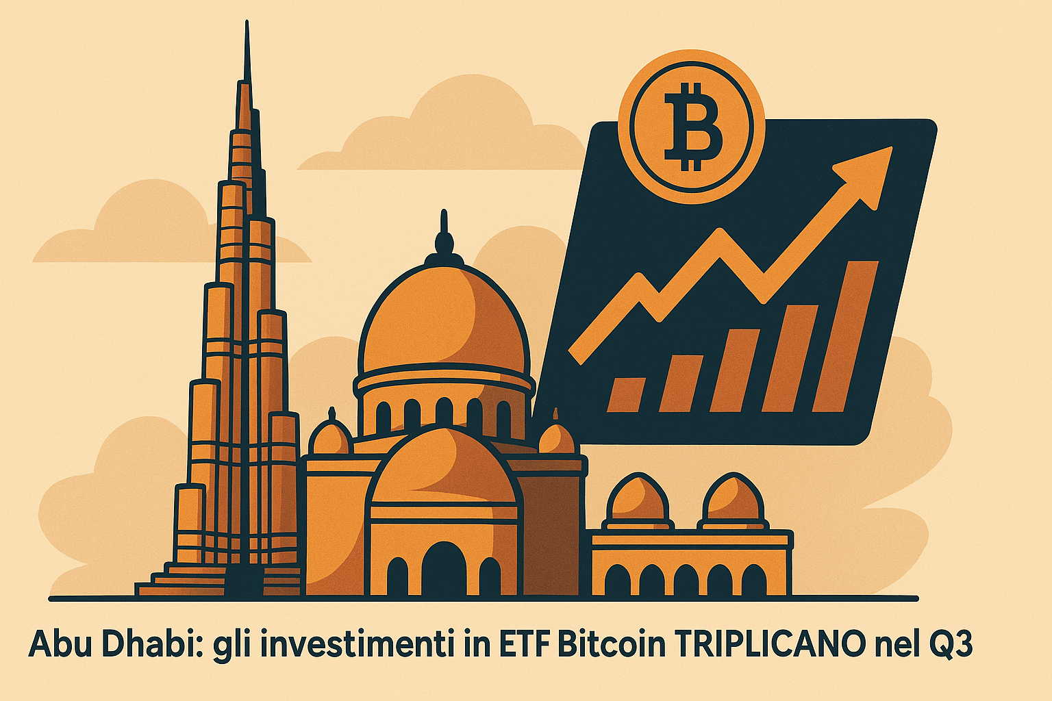 Abu Dhabi: gli investimenti in ETF Bitcoin TRIPLICANO nel Q3