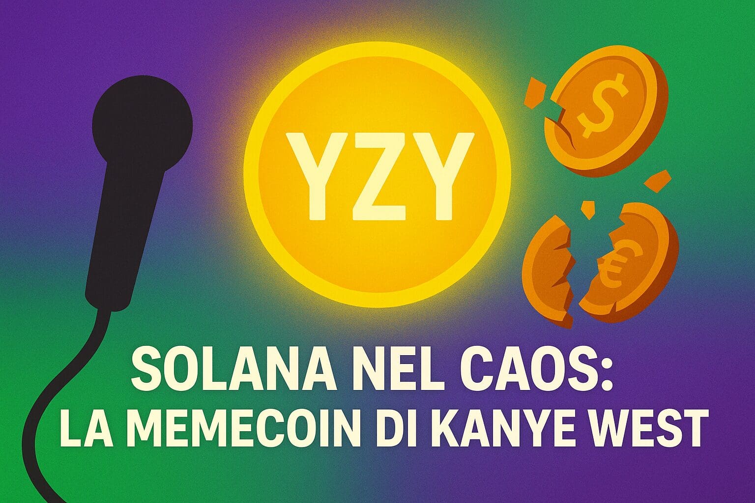 Solana nel caos: la memecoin di Kanye West cambia tutto