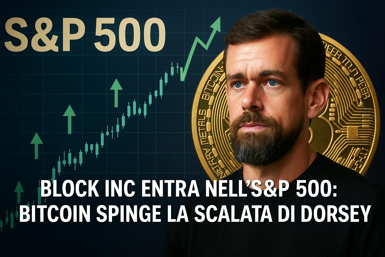 Block Inc entra nell’S&P 500: Bitcoin spinge la scalata di Dorsey