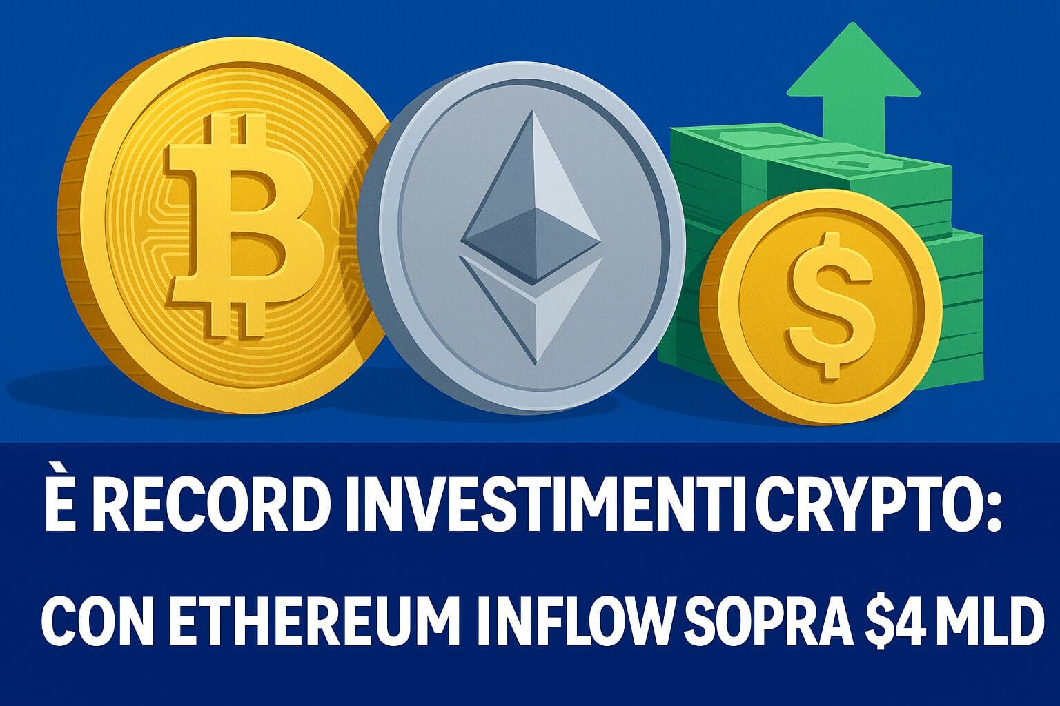 È RECORD investimenti crypto: con Ethereum inflow sopra $4 mld