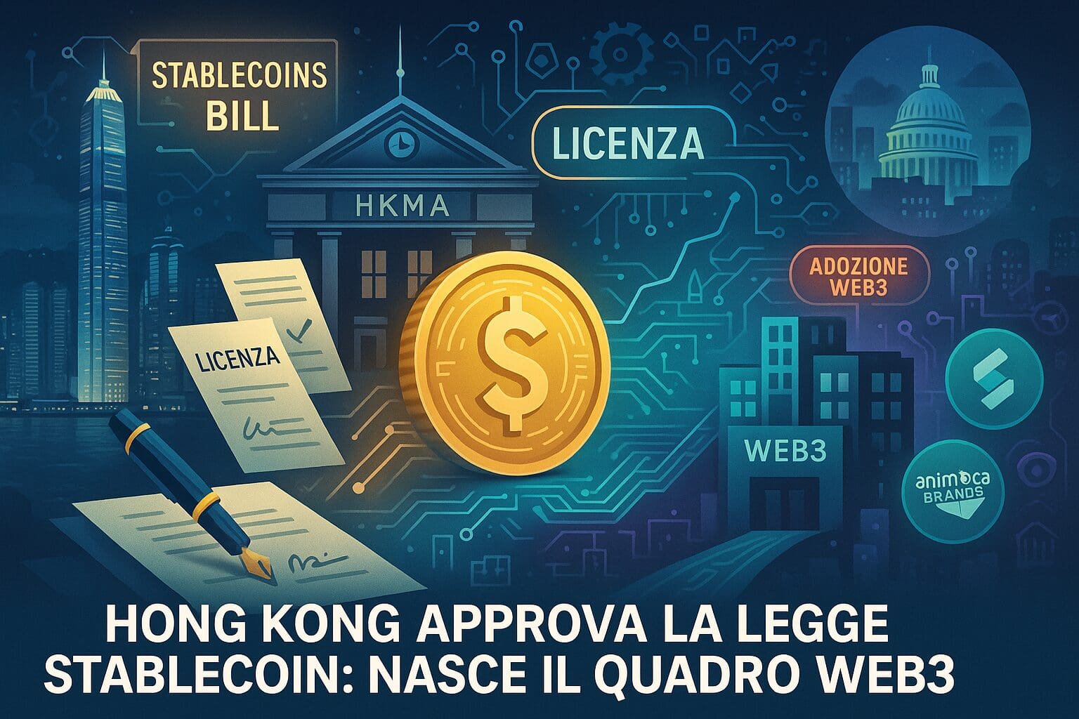 Hong Kong sempre più hub crypto: approvata legge stablecoin