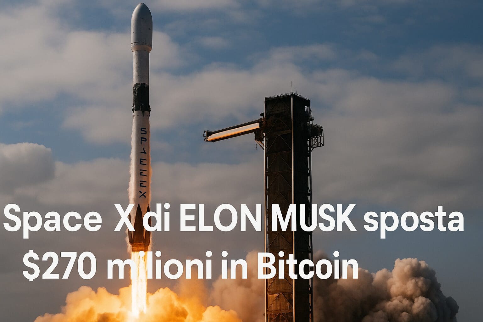 Space X di ELON MUSK sposta $270 milioni in Bitcoin