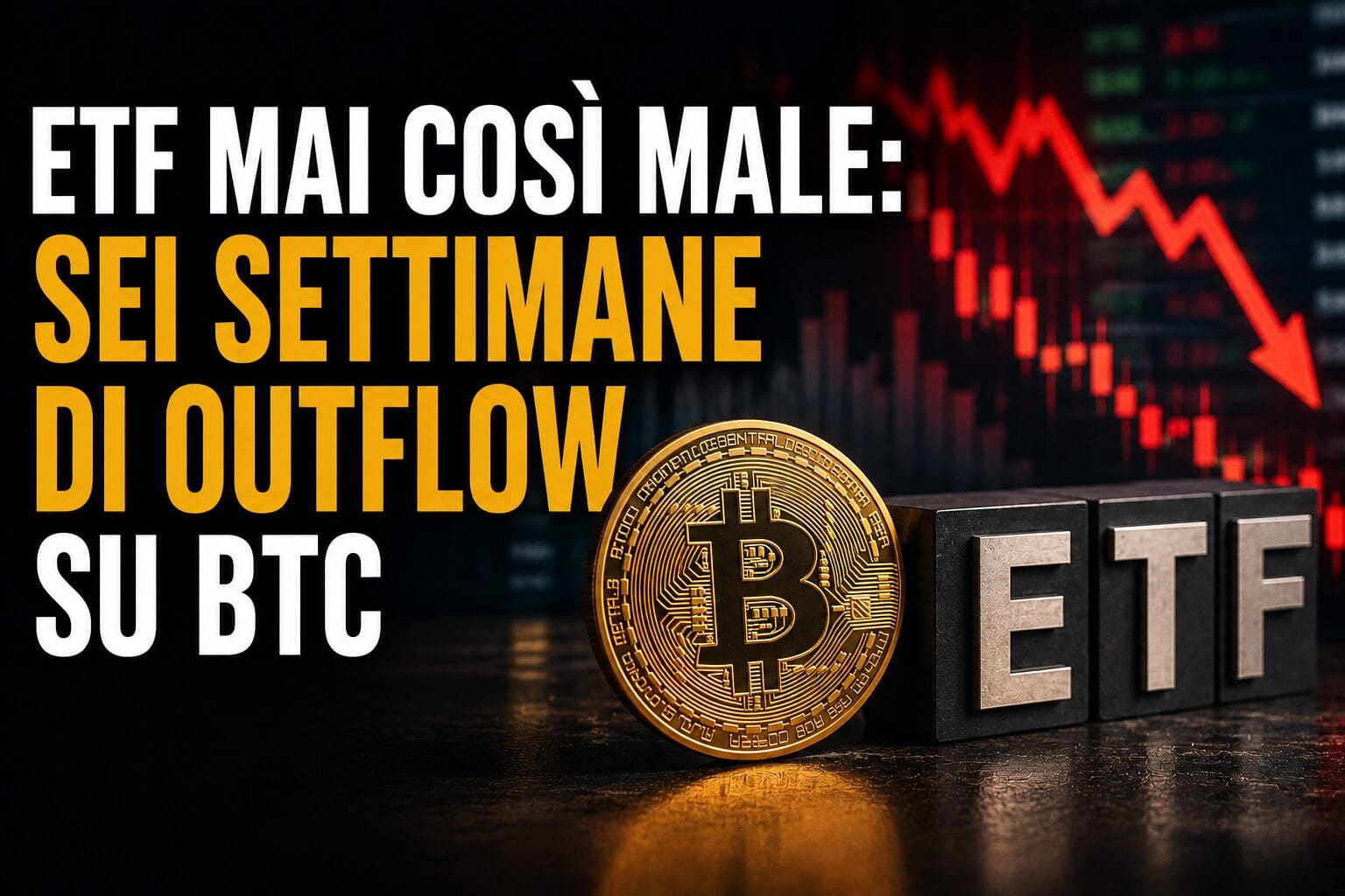 ETF mai così male: sei settimane di outflow su BTC