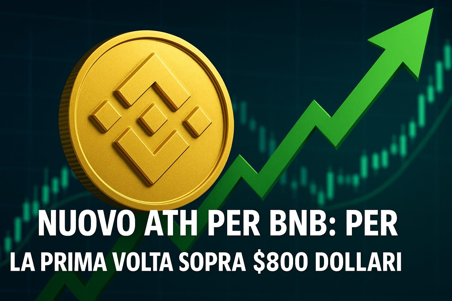 Nuovo ATH per BNB: Per la prima volta sopra $800 dollari