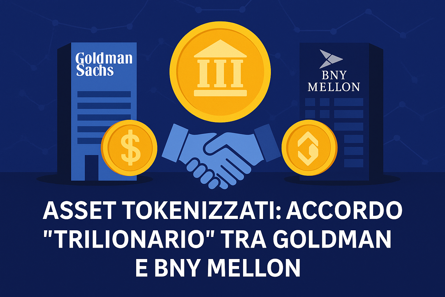 Asset tokenizzati: accordo “trilionario” tra Goldman e BNY Mellon