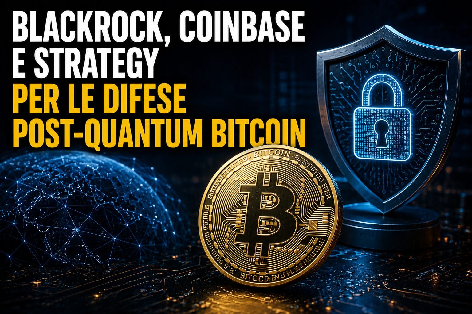BlackRock, Coinbase e Strategy per le difese post-quantum Bitcoin
