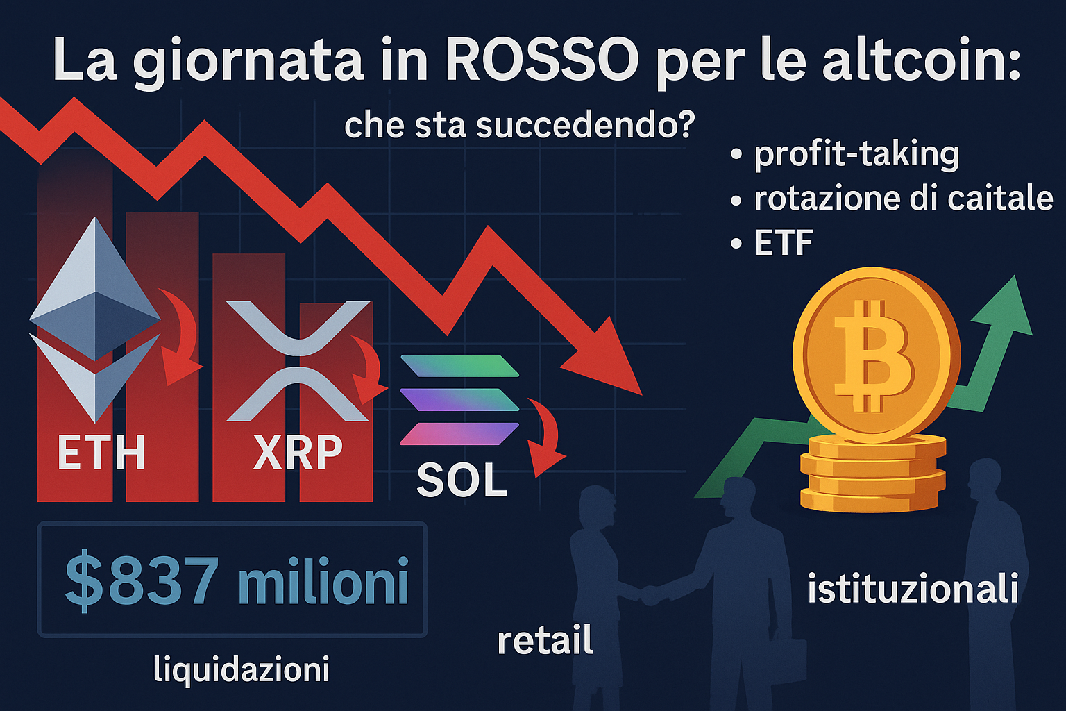 La giornata in ROSSO per le altcoin: che sta succedendo?