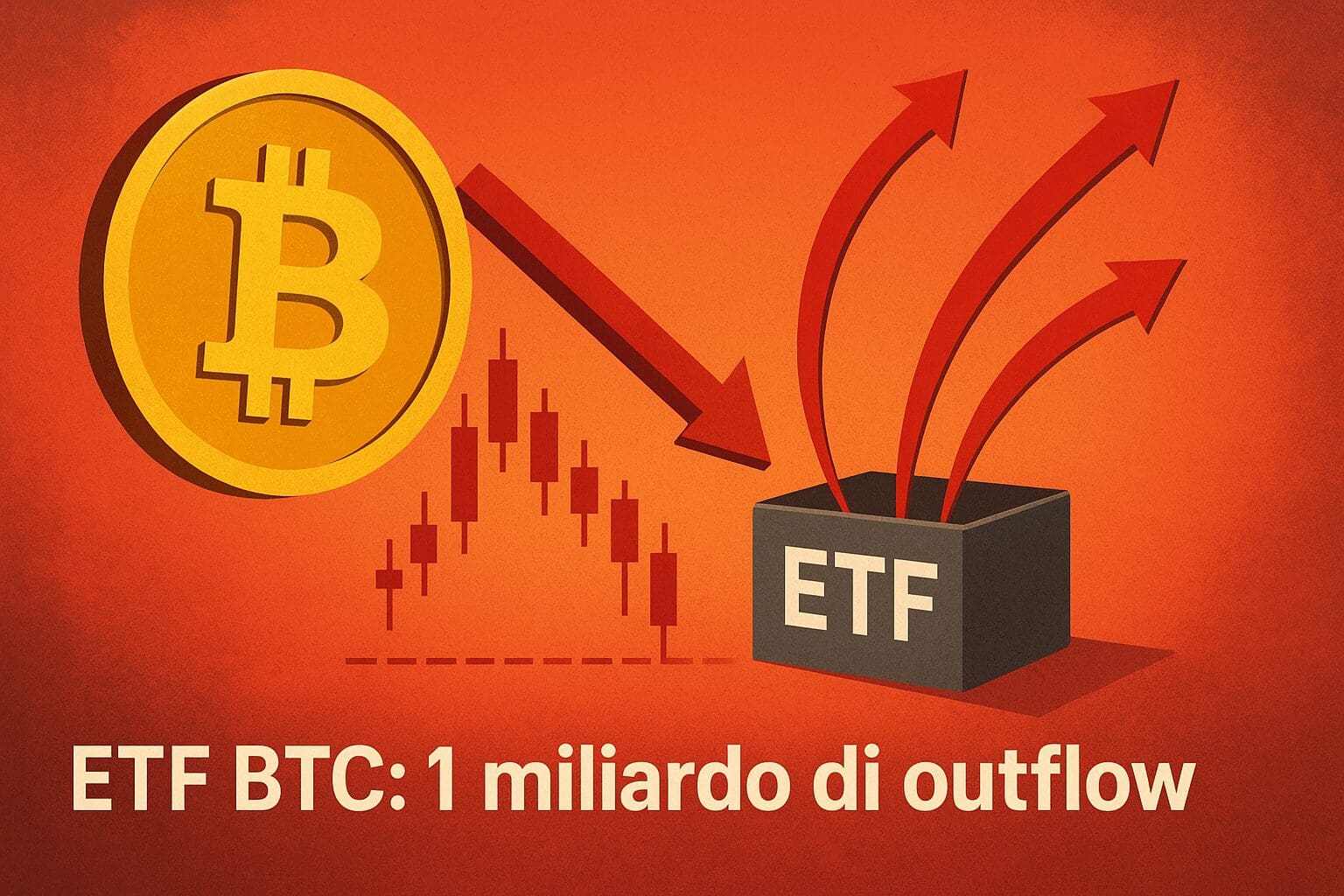 Bitcoin: gli ETF incassano il colpo. $1 mld di outflow da BTC