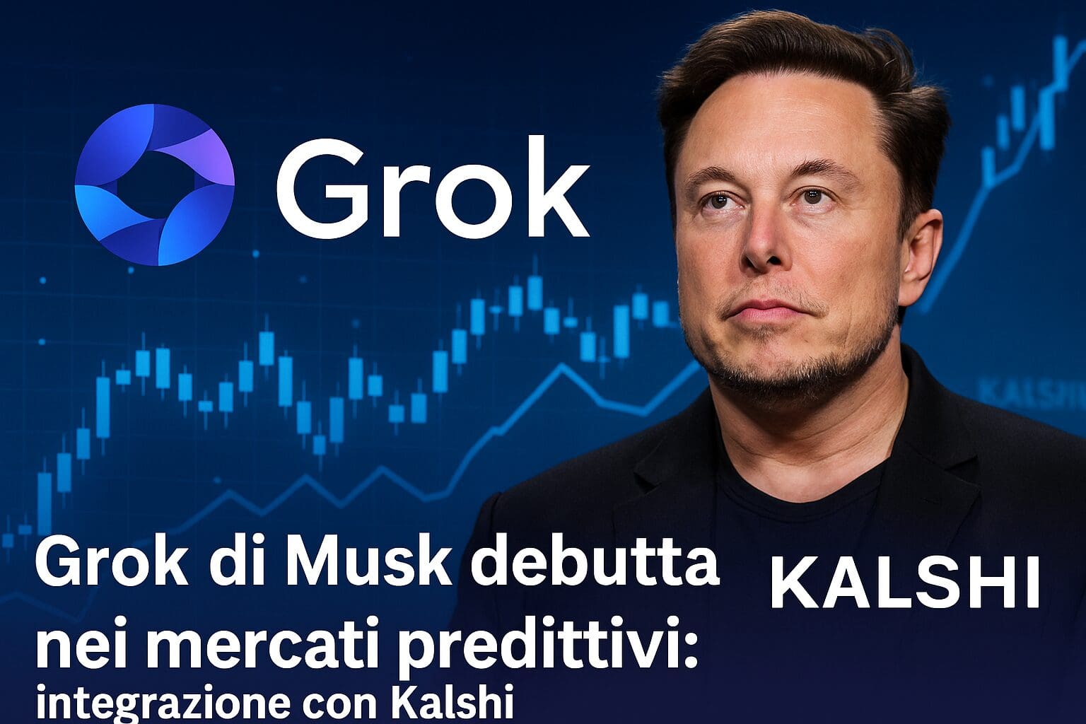 Grok di Musk debutta nei mercati predittivi: integrazione con Kalshi