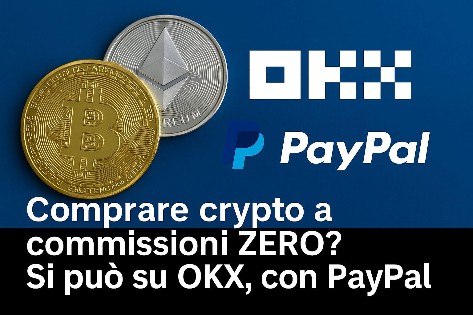 Comprare crypto a commissioni ZERO? Si può su OKX, con PayPal