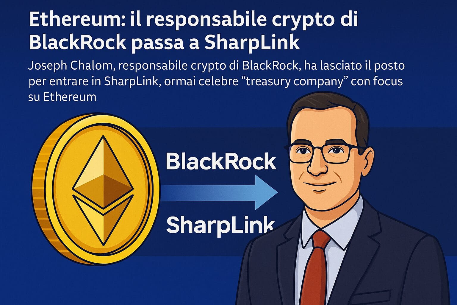 Ethereum: il responsabile crypto di BlackRock passa a SharpLink