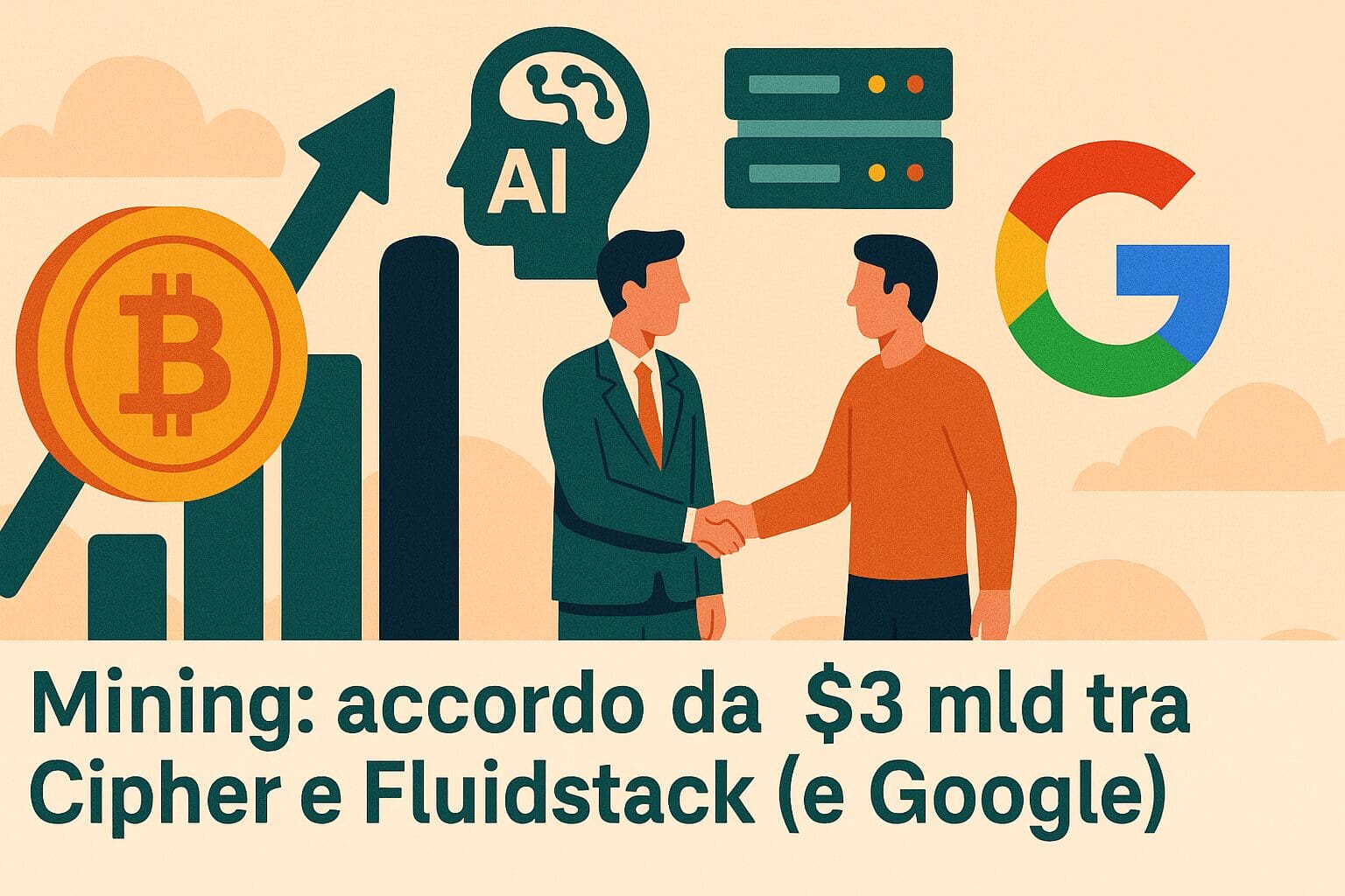 Mining: accordo da $3 mld tra Cipher e Fluidstack (e Google)