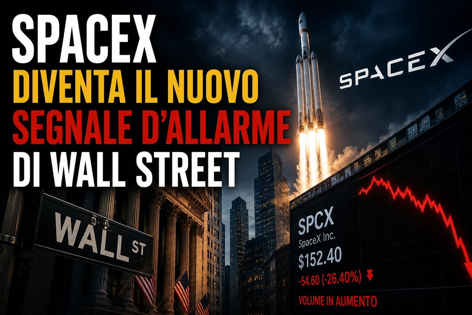 SpaceX diventa il nuovo segnale d’allarme di Wall Street