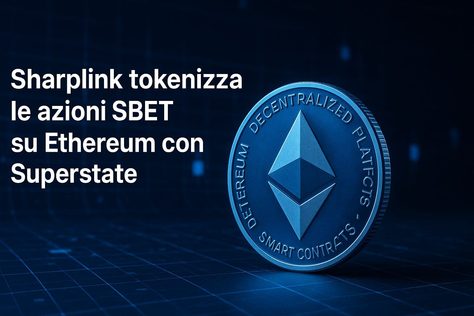Sharplink tokenizza le azioni SBET su Ethereum con Superstate