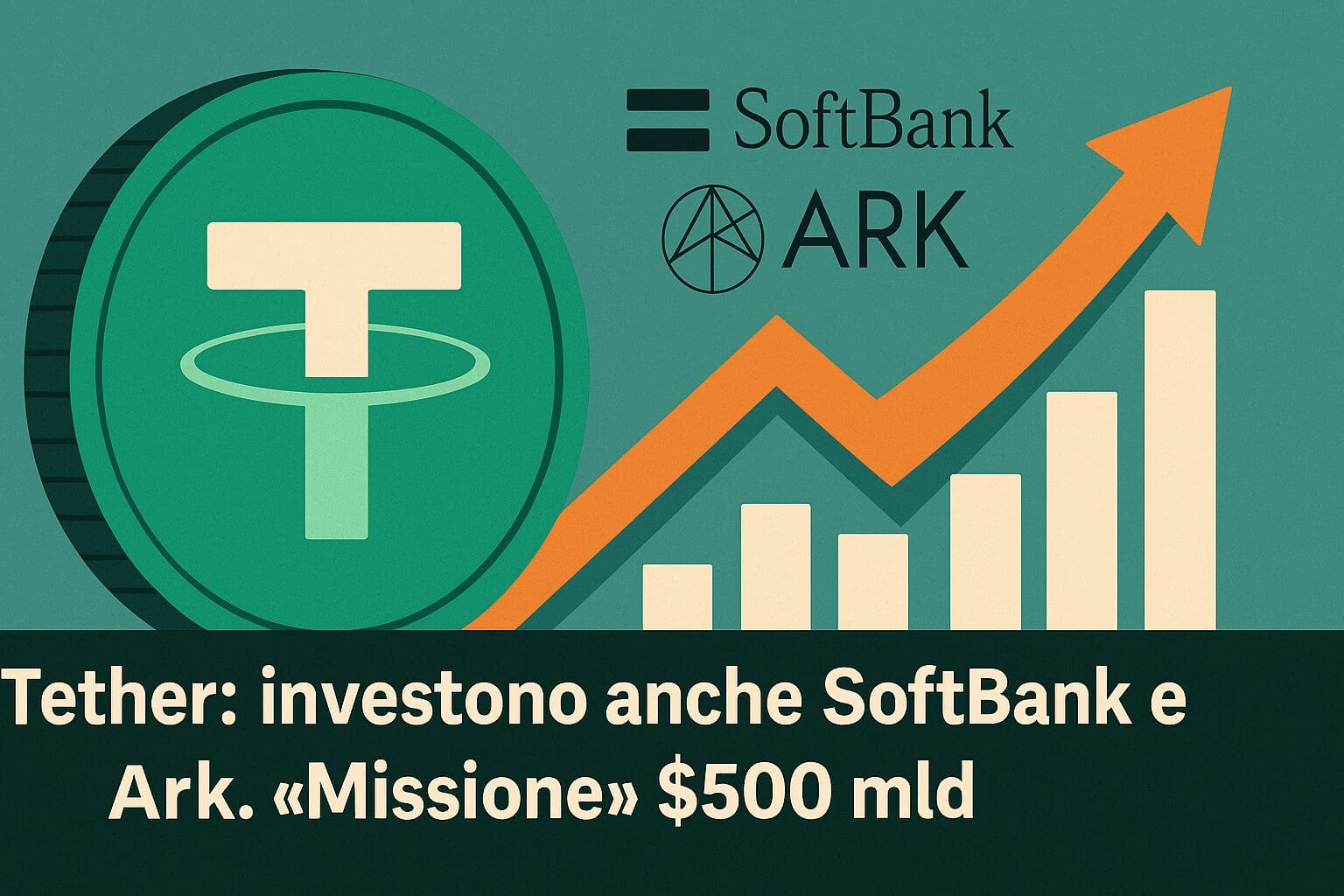 Tether: investono anche SoftBank e Ark. “Missione” $500 mld